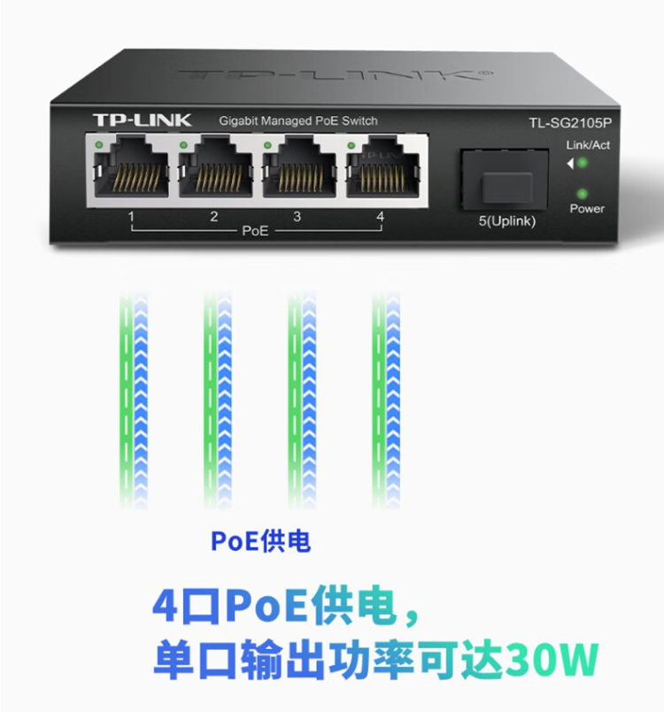 TP-LINK 5口全千兆Web網(wǎng)管PoE交換機(jī) TP-LINK 5口全千兆Web網(wǎng)管PoE交換機(jī)