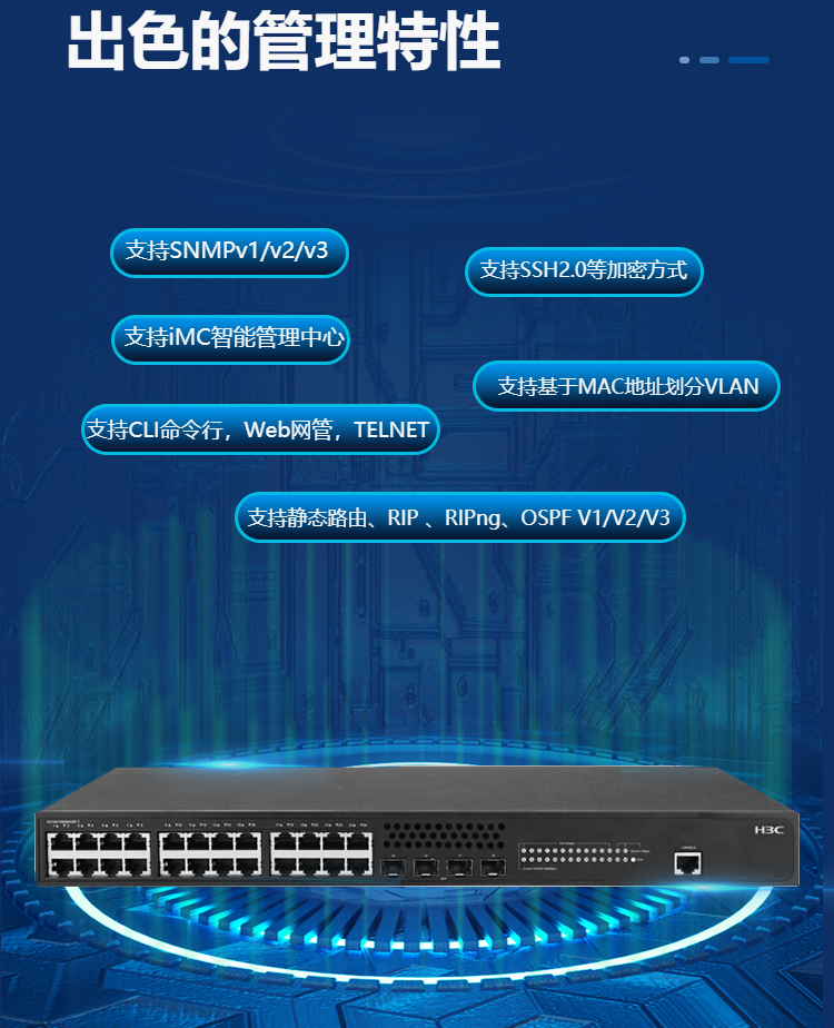 華三 28口全千兆智能型網(wǎng)管交換機 華三 28口全千兆智能型網(wǎng)管交換機