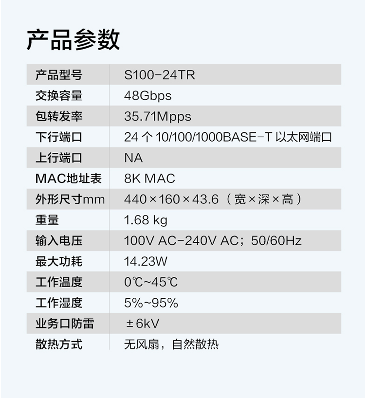 華為S100-24TR 24口千兆交換機 華為S100-24TR 24口千兆交換機